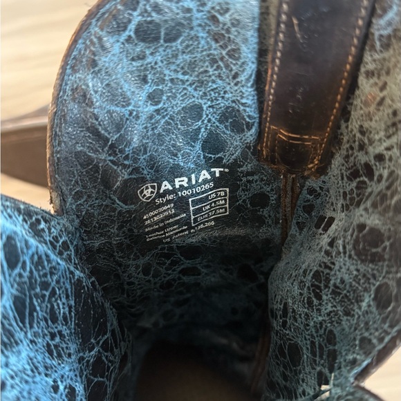 Ariat Brown Leather Embroidered Western Country Cowgirl Boots Women’s Size 7 - Picture 6 of 7